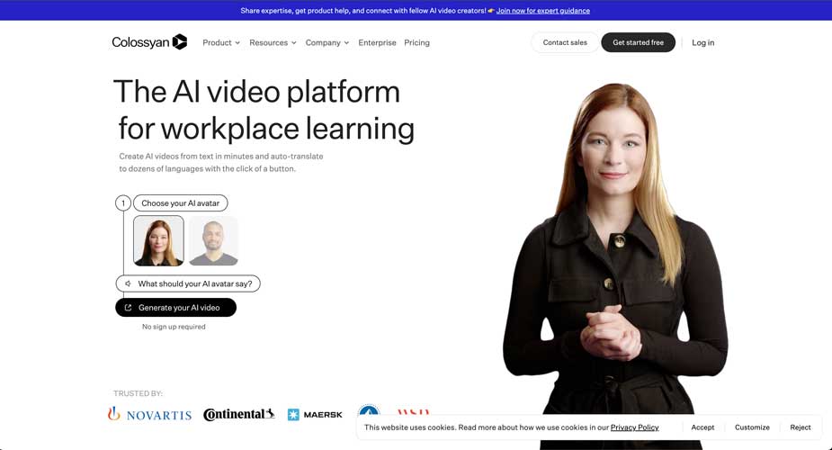 Colossyan AI video generator