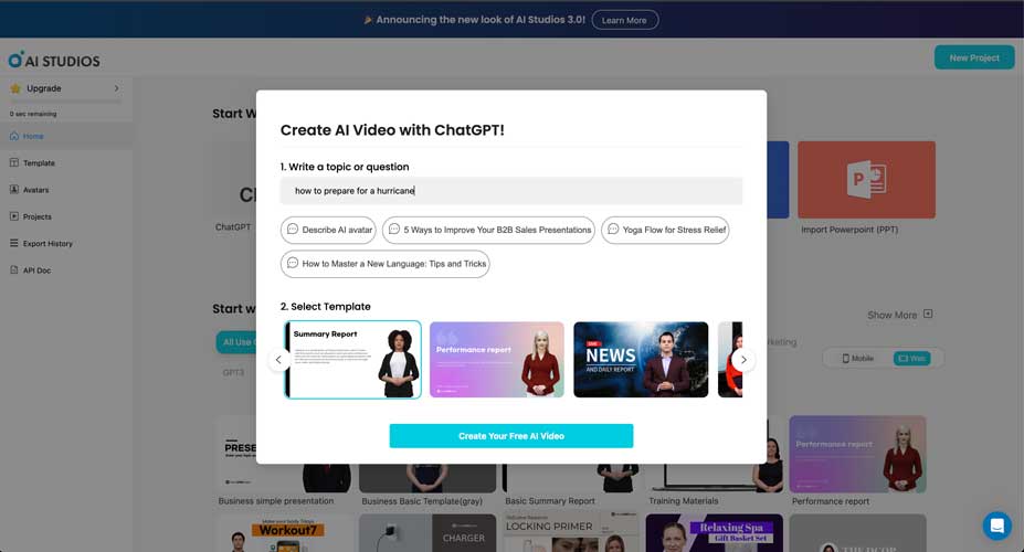 Deepbrain AI video generator app