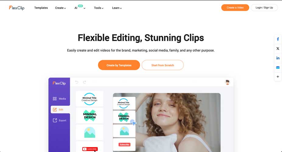FlexClip AI video generator
