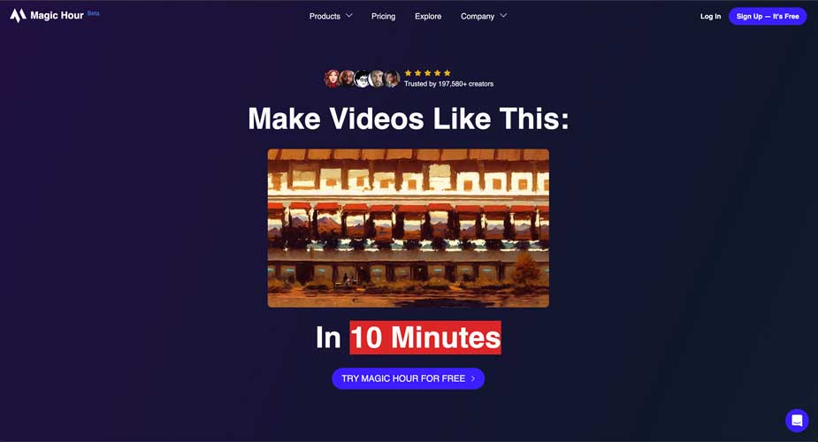 Magic Hour AI video generator