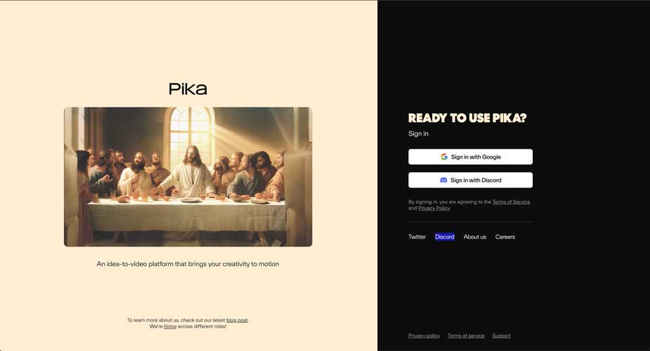 Pika AI video generator