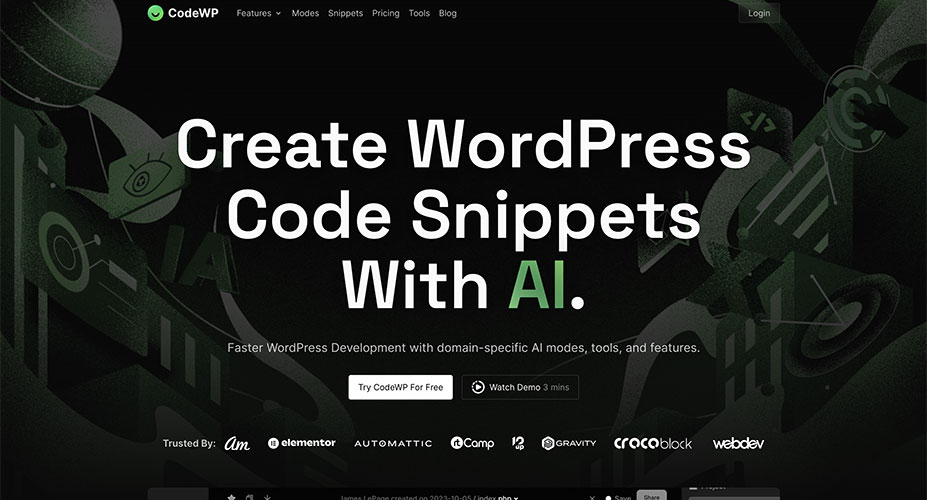 CodeWP AI tool